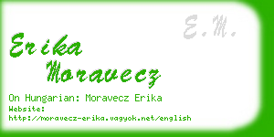 erika moravecz business card